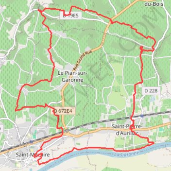 Itinéraire Saint macaire, distance, dénivelé, altitude, carte, profil, trace GPS