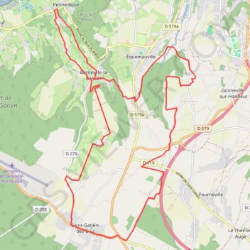 Itinéraire Saint-Gatien-des-Bois, distance, dénivelé, altitude, carte, profil, trace GPS