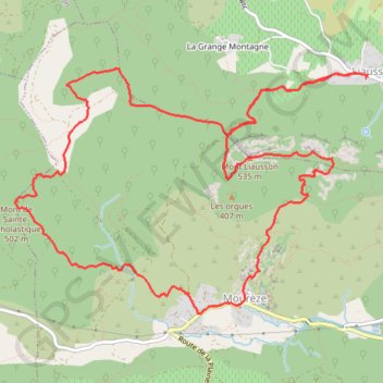 Itinéraire 25-FEV-16 LIAUSSON MONT MARS MOUREZE, distance, dénivelé, altitude, carte, profil, trace GPS