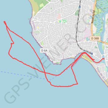 Itinéraire SailFreeGps_2022-07-09_14-07-23, distance, dénivelé, altitude, carte, profil, trace GPS
