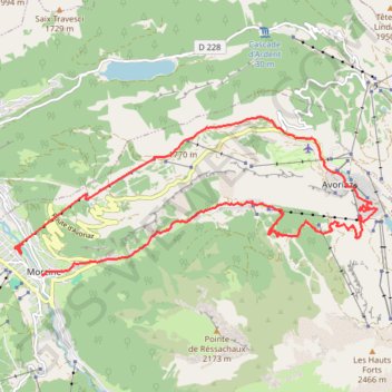 Itinéraire Morzine - Avoriaz - les Prodains, distance, dénivelé, altitude, carte, profil, trace GPS