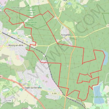 Itinéraire Rando Roissy en brie 77680, distance, dénivelé, altitude, carte, profil, trace GPS
