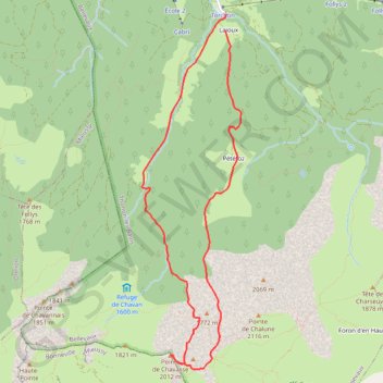 Itinéraire Pointe de Chavasse, distance, dénivelé, altitude, carte, profil, trace GPS