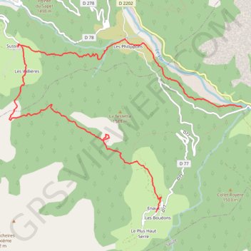 Itinéraire Enaux - Villeneuve-d'Entraunes, distance, dénivelé, altitude, carte, profil, trace GPS