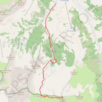 Itinéraire Rauflihorn, Diemtigtal, près de Berne, distance, dénivelé, altitude, carte, profil, trace GPS