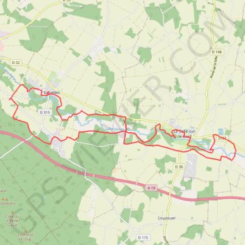 Itinéraire De gué en gué dans le 45, distance, dénivelé, altitude, carte, profil, trace GPS