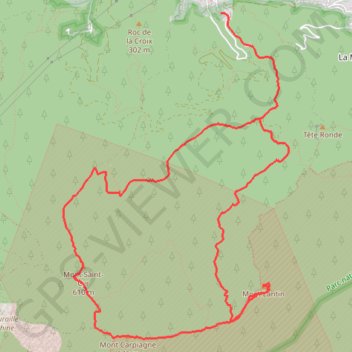 Itinéraire Une traversée du Mont Carpiagne depuis la Barasse, distance, dénivelé, altitude, carte, profil, trace GPS