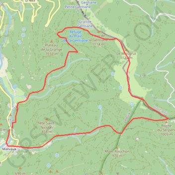 Itinéraire Le Tremontkopf, distance, dénivelé, altitude, carte, profil, trace GPS