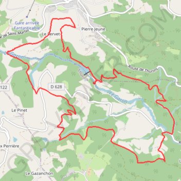 Itinéraire Monts du Lyonnais-Thurins-Barrage, distance, dénivelé, altitude, carte, profil, trace GPS