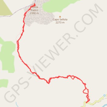 Itinéraire Monte Padru - Asco, distance, dénivelé, altitude, carte, profil, trace GPS