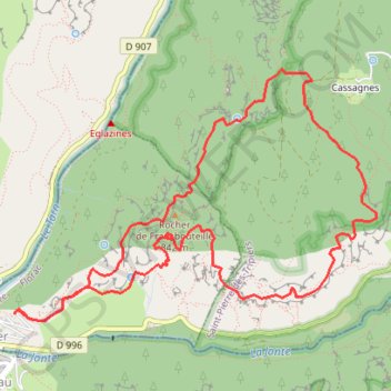 Itinéraire Les corniches de la Jonte et du Tarn, distance, dénivelé, altitude, carte, profil, trace GPS