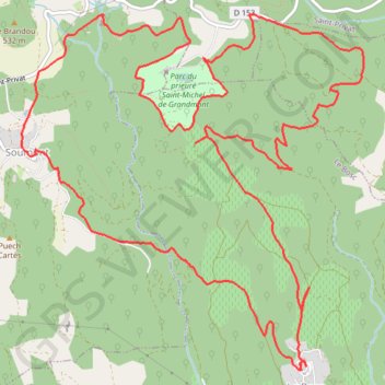 Itinéraire Le bosc, distance, dénivelé, altitude, carte, profil, trace GPS
