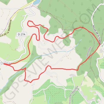 Itinéraire Dionay - Ancienne Voie de chemin de fer, distance, dénivelé, altitude, carte, profil, trace GPS