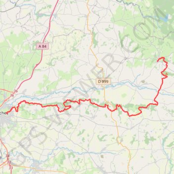 Itinéraire 3 - cdm 2024_0-Saint Pois-Saint Senier_44.65km_868m_unified, distance, dénivelé, altitude, carte, profil, trace GPS