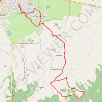 Itinéraire La petite Aurea, distance, dénivelé, altitude, carte, profil, trace GPS