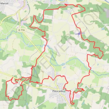 Itinéraire Rando Pleucadeuc, distance, dénivelé, altitude, carte, profil, trace GPS