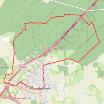 Itinéraire Thorigné Fouillard, distance, dénivelé, altitude, carte, profil, trace GPS