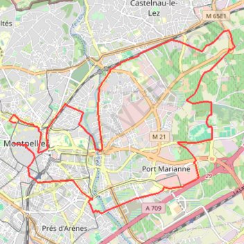 Itinéraire Semi-marathon, distance, dénivelé, altitude, carte, profil, trace GPS