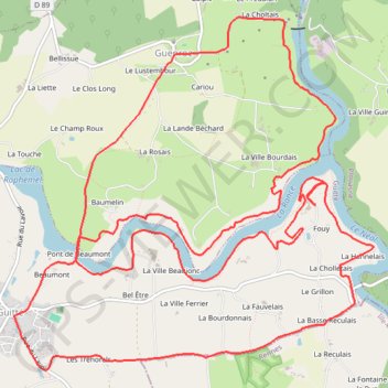 Itinéraire La Ker al Lann - Edition, distance, dénivelé, altitude, carte, profil, trace GPS