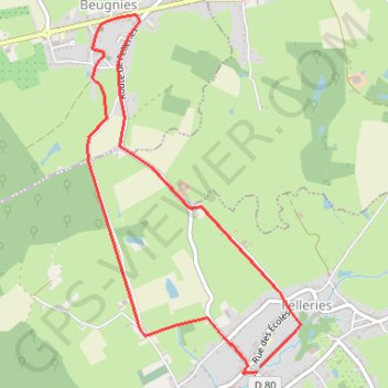 Itinéraire De la Belleuse aux maîtres verriers, distance, dénivelé, altitude, carte, profil, trace GPS