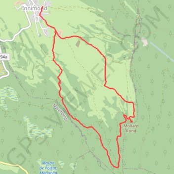 Itinéraire Creux sous Roche, distance, dénivelé, altitude, carte, profil, trace GPS