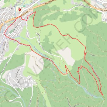 Itinéraire La boucle Sud de Sainte-Barbe - Bussang, distance, dénivelé, altitude, carte, profil, trace GPS