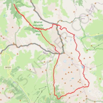 Itinéraire Tour du Viso, distance, dénivelé, altitude, carte, profil, trace GPS