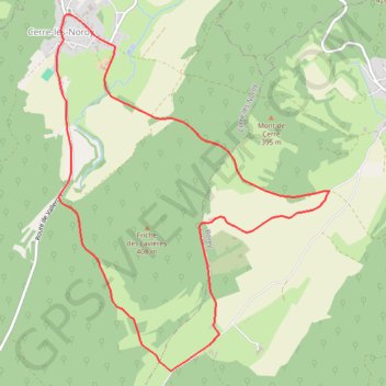 Itinéraire Le tacot. Cerre-lès-Noroy, distance, dénivelé, altitude, carte, profil, trace GPS