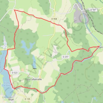 Itinéraire Rando Nivernais 3ème jour, distance, dénivelé, altitude, carte, profil, trace GPS