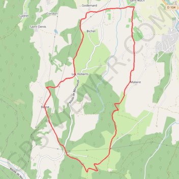 Itinéraire Chapelle Saint-Julien, distance, dénivelé, altitude, carte, profil, trace GPS
