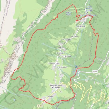 Itinéraire Tour des Petites Roches, distance, dénivelé, altitude, carte, profil, trace GPS