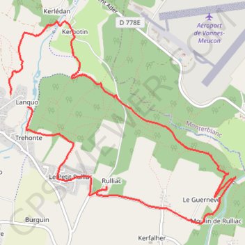 Itinéraire Circuit du Camp de César, Saint Avé, distance, dénivelé, altitude, carte, profil, trace GPS