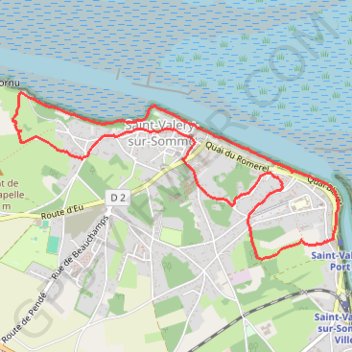 Itinéraire Saint-Valery-sur-somme, distance, dénivelé, altitude, carte, profil, trace GPS