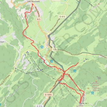 Itinéraire Marche nordique de la Transju'Trail, distance, dénivelé, altitude, carte, profil, trace GPS