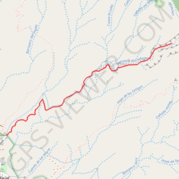 Itinéraire Barranco del Infierno, distance, dénivelé, altitude, carte, profil, trace GPS