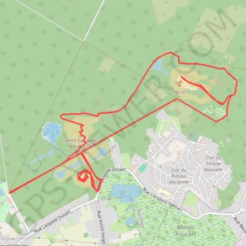 Itinéraire Randonnée des terrils à Raismes, distance, dénivelé, altitude, carte, profil, trace GPS