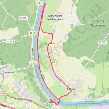 Itinéraire Rando à Saint Pierre de Manneville, distance, dénivelé, altitude, carte, profil, trace GPS