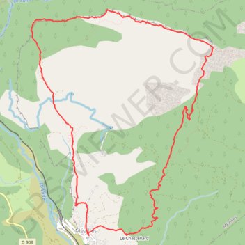 Itinéraire Grotte de Meaille et tour du Cougnas, distance, dénivelé, altitude, carte, profil, trace GPS