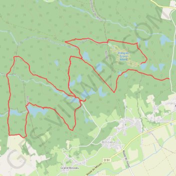 Itinéraire Atours des étangs d'Arzay (38), distance, dénivelé, altitude, carte, profil, trace GPS