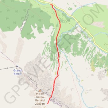 Itinéraire Pic de Château Renard, distance, dénivelé, altitude, carte, profil, trace GPS