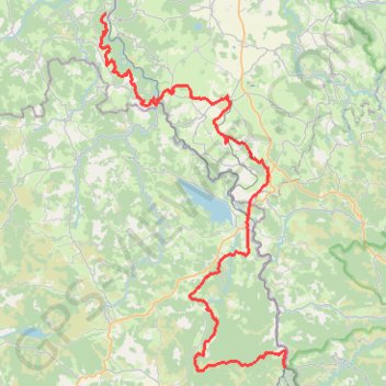 Itinéraire GR470 Chemin de l'Allier. De Pont d'Alleyras (Haute-Loire) à La Bastide-Puylaurent (Lozère), distance, dénivelé, altitude, carte, profil, trace GPS
