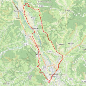 Itinéraire Haute Bigorre - Les Coteaux, distance, dénivelé, altitude, carte, profil, trace GPS