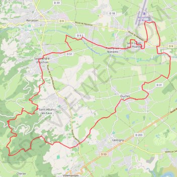 Itinéraire Le Belvédère de Saint-Alban-les-Eaux - Saint-Léger-sur-Roanne, distance, dénivelé, altitude, carte, profil, trace GPS