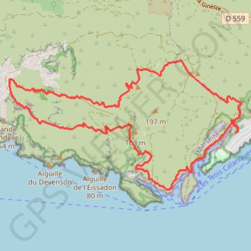 Itinéraire La narine de Neptune, distance, dénivelé, altitude, carte, profil, trace GPS