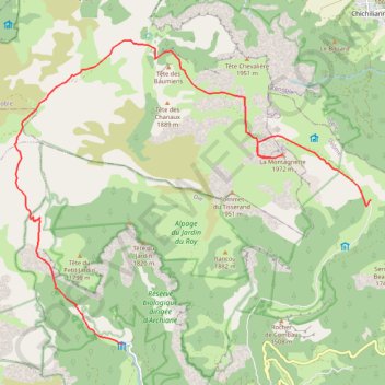 Itinéraire Hauts Plateaux du Vercors Sud, distance, dénivelé, altitude, carte, profil, trace GPS