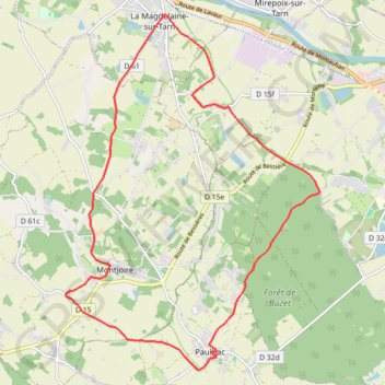 Itinéraire Pas de Bic-mac à Paulhac !, distance, dénivelé, altitude, carte, profil, trace GPS