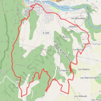 Itinéraire St Nazaire, distance, dénivelé, altitude, carte, profil, trace GPS
