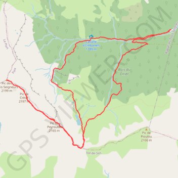 Itinéraire Pic des Trois Seigneurs et étang Bleu, distance, dénivelé, altitude, carte, profil, trace GPS