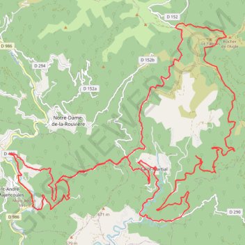 Itinéraire Les Cévennes : Saint André de Majencoules, distance, dénivelé, altitude, carte, profil, trace GPS