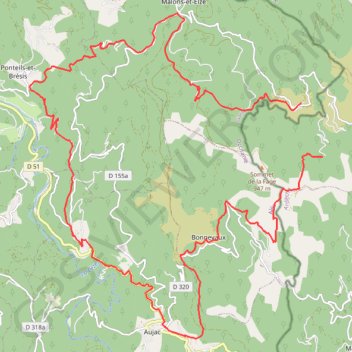 Itinéraire Rando lacoste, distance, dénivelé, altitude, carte, profil, trace GPS